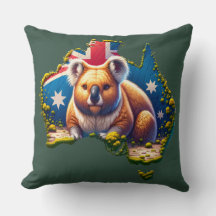 Mapa de bandeira do Urso Koala, na Austrália
