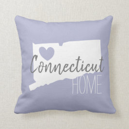 Almofada Mapa de estado de Connecticut - lar de amor