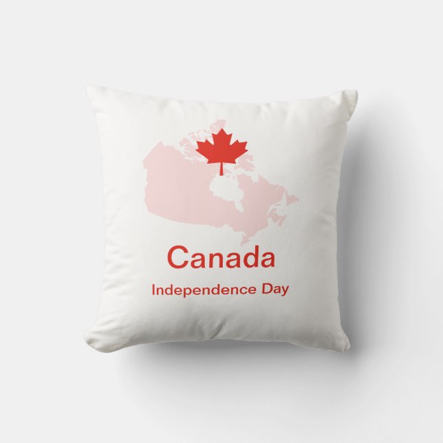 Almofada Mapa de Folha do Orgulho Canadense (Frente)