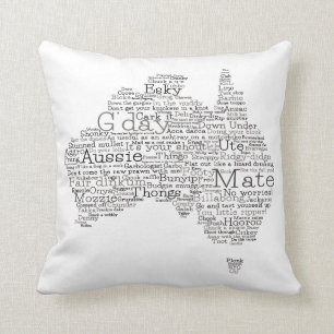 Almofada Mapa de gírias Aussie Edição Especial do Bushfi