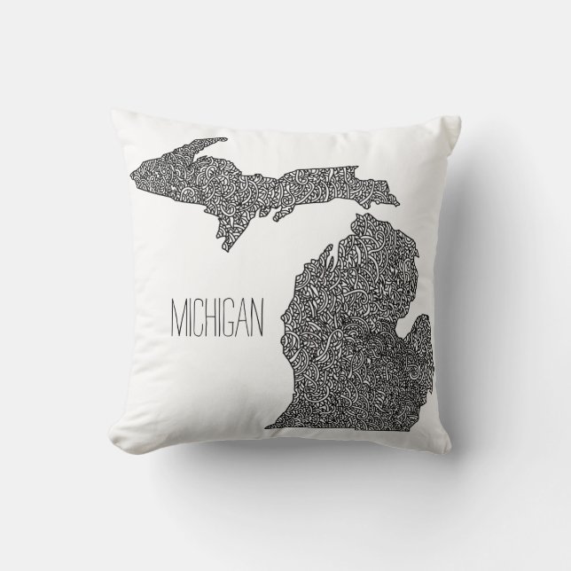Almofada Mapa de Michigan (Frente)