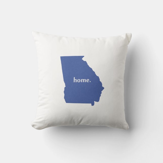 Almofada Mapa do estado da silhueta na Geórgia (Frente)