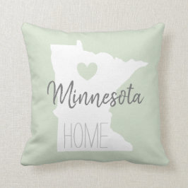 Almofada Mapa do Estado de Minnesota para casa de amor