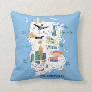 Almofada Mapa do Livro de Metrópolis