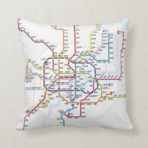 Almofada Mapa do metro de Shanghai