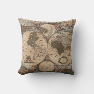 Almofada Mapa do Mundo do Século XVII