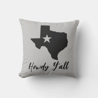 Almofada Mapa do Texas Lone Star State Howdy Y'all 