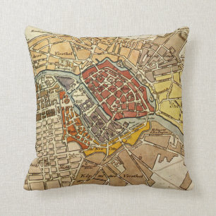 Almofada Mapa do vintage de Berlim Alemanha (1789)