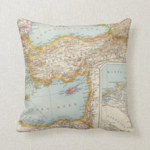 Almofada Mapa mediterrâneo oriental