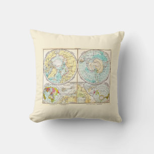 Almofada Mapa Polar de Língua Alemã