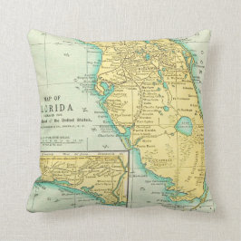 Almofada Mapa Vintage State da Flórida