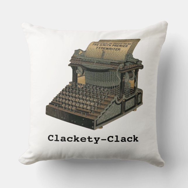 Almofada Máquina de Digitalização Clackety Clack Vintage (Frente)