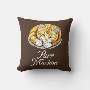 Almofada Máquina de Ronronar, Gato Laranja Fofo Dormindo