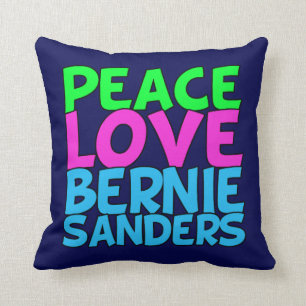Almofada Máquinas de lixar de Bernie do amor da paz