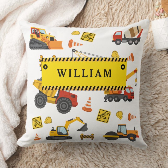 Almofada Máquinas de Obra Personalizadas Caminhão de Constr (Cobertor)