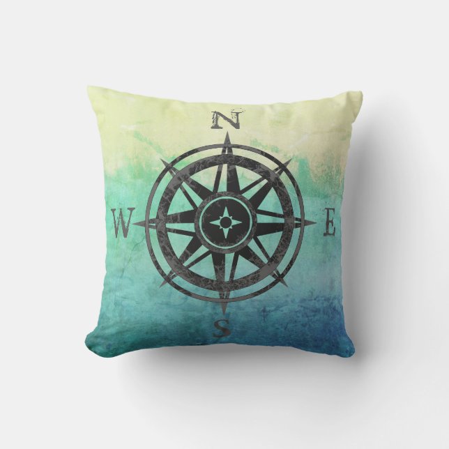 Almofada Mar de Teal Ombre (Frente)