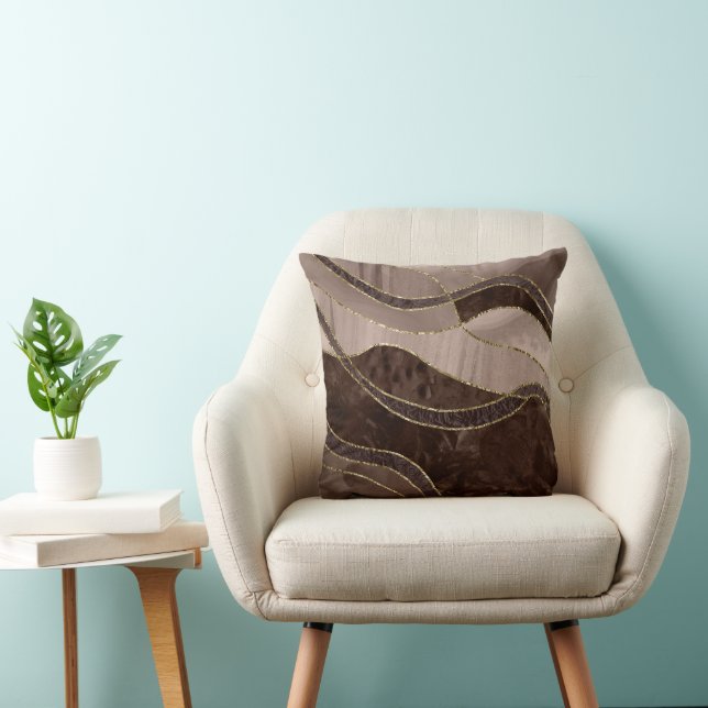 Almofada Marble Agate Gold Glam 4 - landscape (Cadeira)