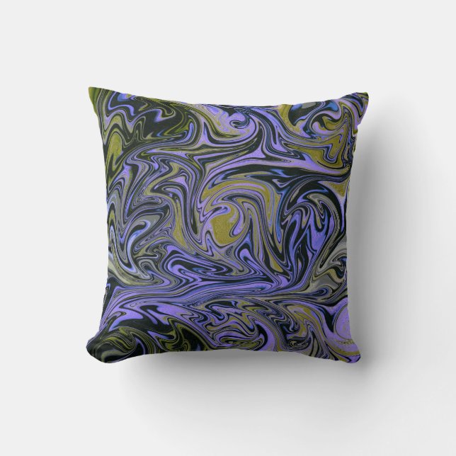 Almofada Marble Forms – Violet & Gold Mystic Energy (Frente)