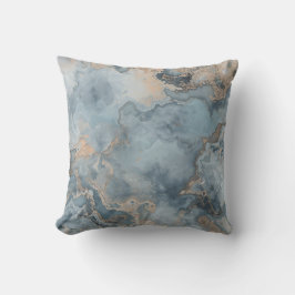 Almofada Marbled Azul Poeirento Cinza Bege Contemporâneo 40