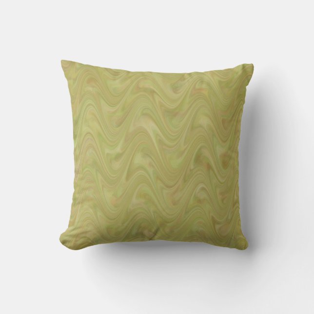 Almofada Marbling Green Brown Pattern (Frente)