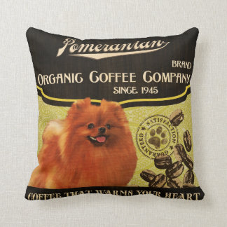 Almofada Marca de Pomeranian - Orgânico Café Empresa