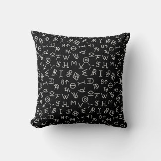 Almofada Marcas de Gado Preto e Branco