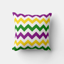 Almofada Mardi Gras Chevron Pattern