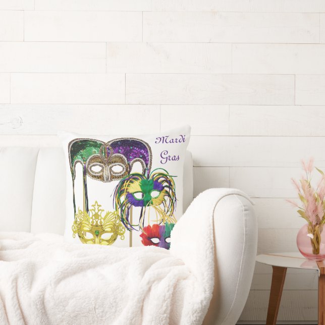 Almofada Mardi Gras Máscaras 1 (Sofá)