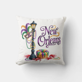 Almofada Mardi Gras New Orleans illustration
