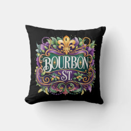Almofada Mardi Gras Throw Pillow
