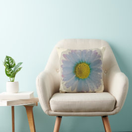 Almofada Margarida Azul - Decoração de Flores Vintage