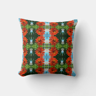 Almofada Margarida floral de laranja Elegante