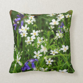 Almofada Margaridas e travesseiro decorativo azul de Bels