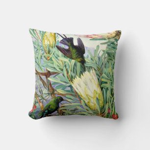 Almofada Marianne North - Flores de mel e sugadores de mel,
