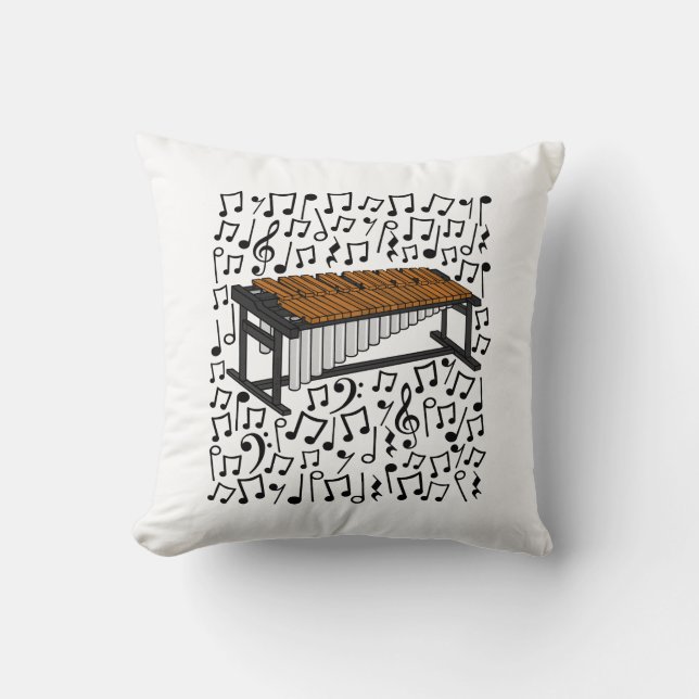 Almofada Marimba Musical Notes Percussionista Professora de (Frente)