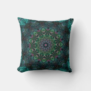 Almofada Marinho azul Bonito Chic Mandala persa floral