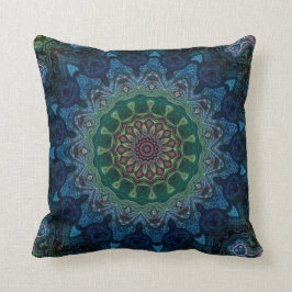 Almofada Marinho azul Bonito Chic Mandala persa floral