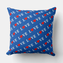 Almofada Marinho Blue LOVE Retro Elegante
