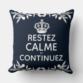 Almofada marinho de azeite branco galho Francês Manter Calm