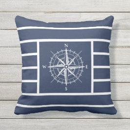 Almofada Marinho de Banda Náutica Blue Stripes