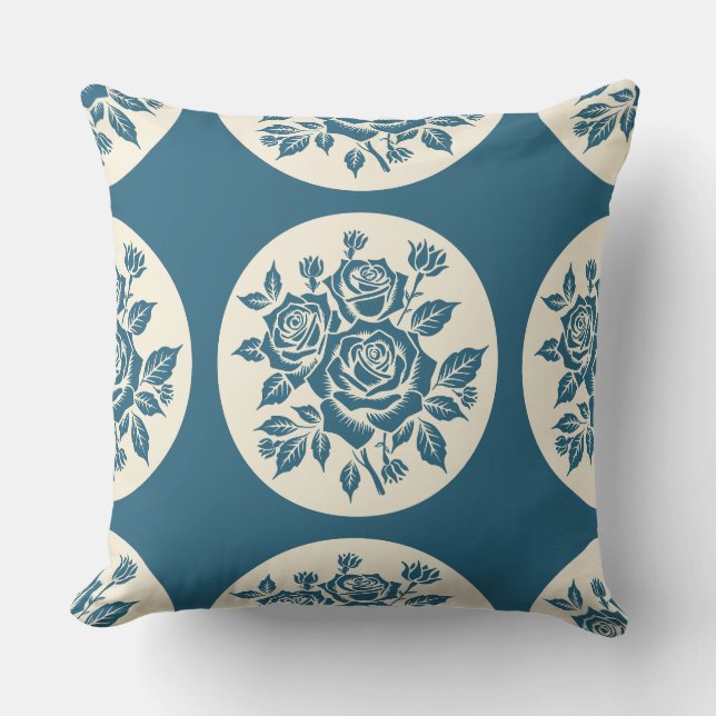 Almofada Marinho de Creme de Soquete Rose Bouquet (Frente)