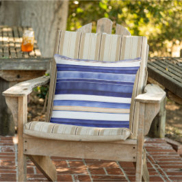 Almofada Marinho de Verão Blue Modern Boat Strips Coleção