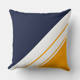 Almofada Marinho desportivo Azul, Amarelo-Amarelo, faixas