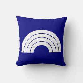 Almofada Marinho e arco-íris branco