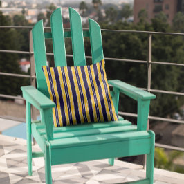 Almofada Marinho e faixas amarelas