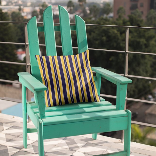 Almofada Marinho e faixas amarelas (Criador carregado)