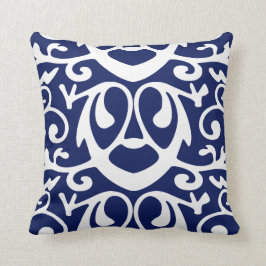 Almofada Marinho Elegante Travesseiro decorativo azul e bra