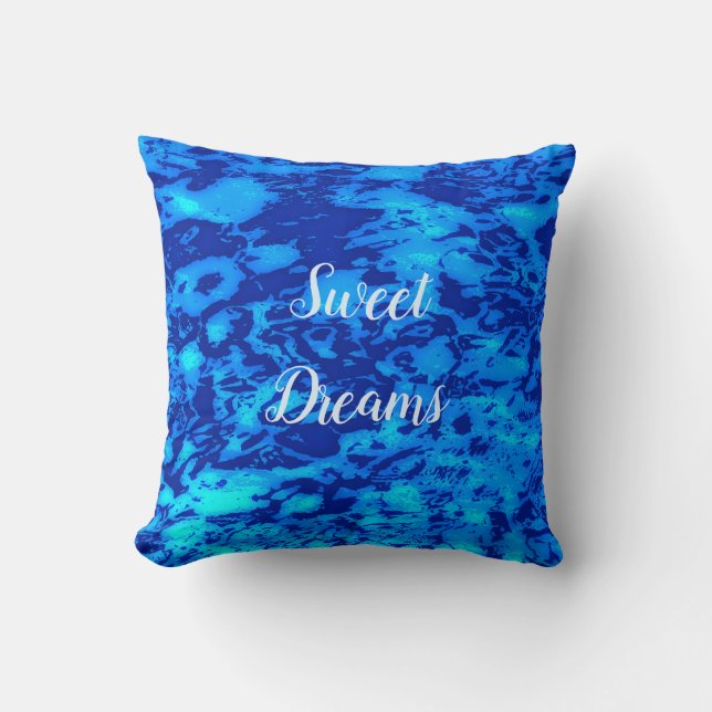 Almofada Marinho Profundo Personaliza Água Fresca Do Oceano (Frente)