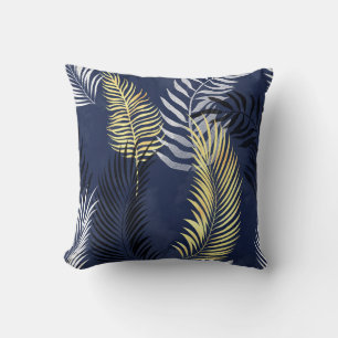 Almofada Marinho TROPICAL HAWAIIAN TRAVESSEIRO FERN AZUL