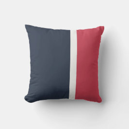 Almofada Marinho Vermelho e Branco Moderno Strike Travessei